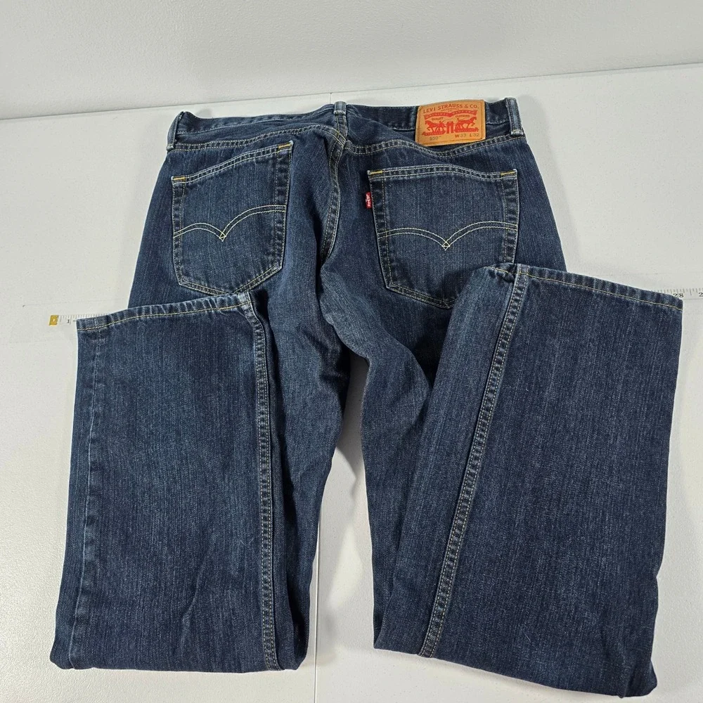Levis 559 Relaxed Straight Leg Jeans Mens 33x32 Dark Wash Blue Denim 100 Cotton